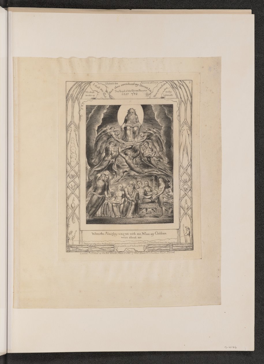 Satan inför Guds tron, 1825. av William Blake