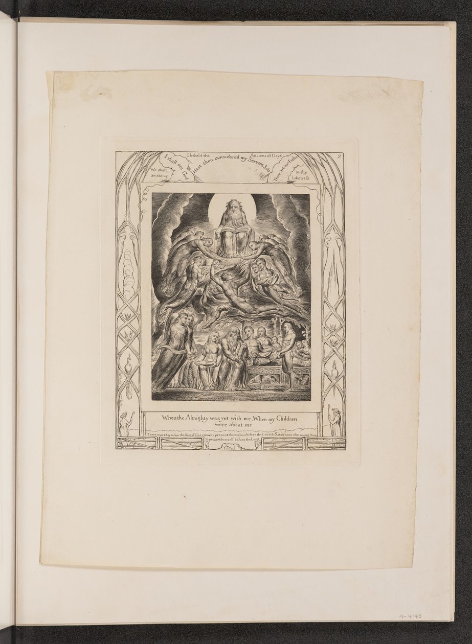 Satan inför Guds tron, 1825. av William Blake
