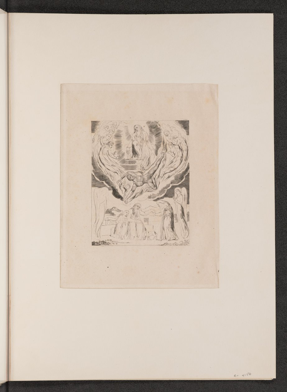 Satan går ut från Herrens närvaro, 1825. av William Blake