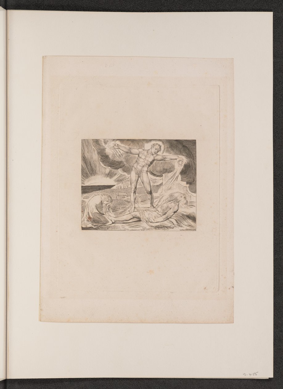 Satan slår jobb med bölder av William Blake
