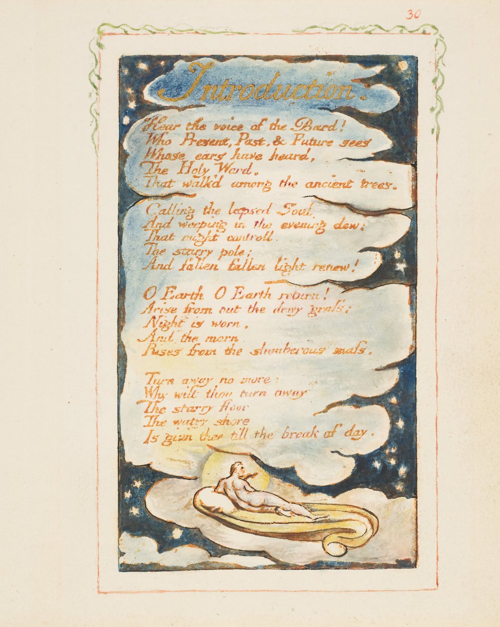 Upplevelselåtar: Inledning: Hör Bardens röst, ca. 1825. av William Blake