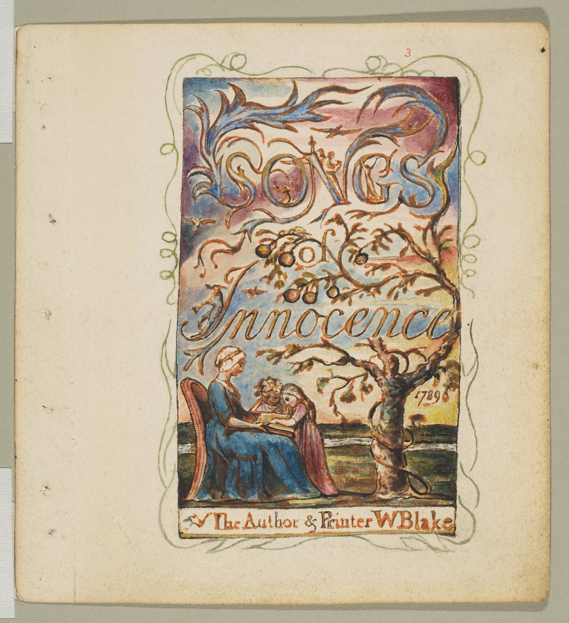 Songs of Innocence: Titelsida, ca. 1825. av William Blake