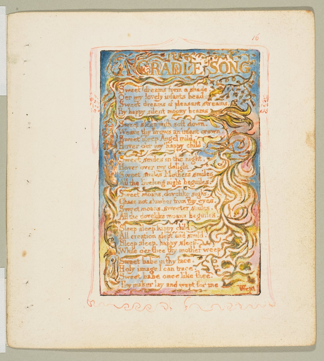 Songs of Innocence and Experience: A Cradle Song, ca. 1825. av William Blake