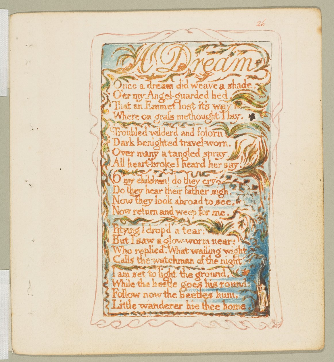 Songs of Innocence and of Experience: A Dream, ca. 1825. av William Blake