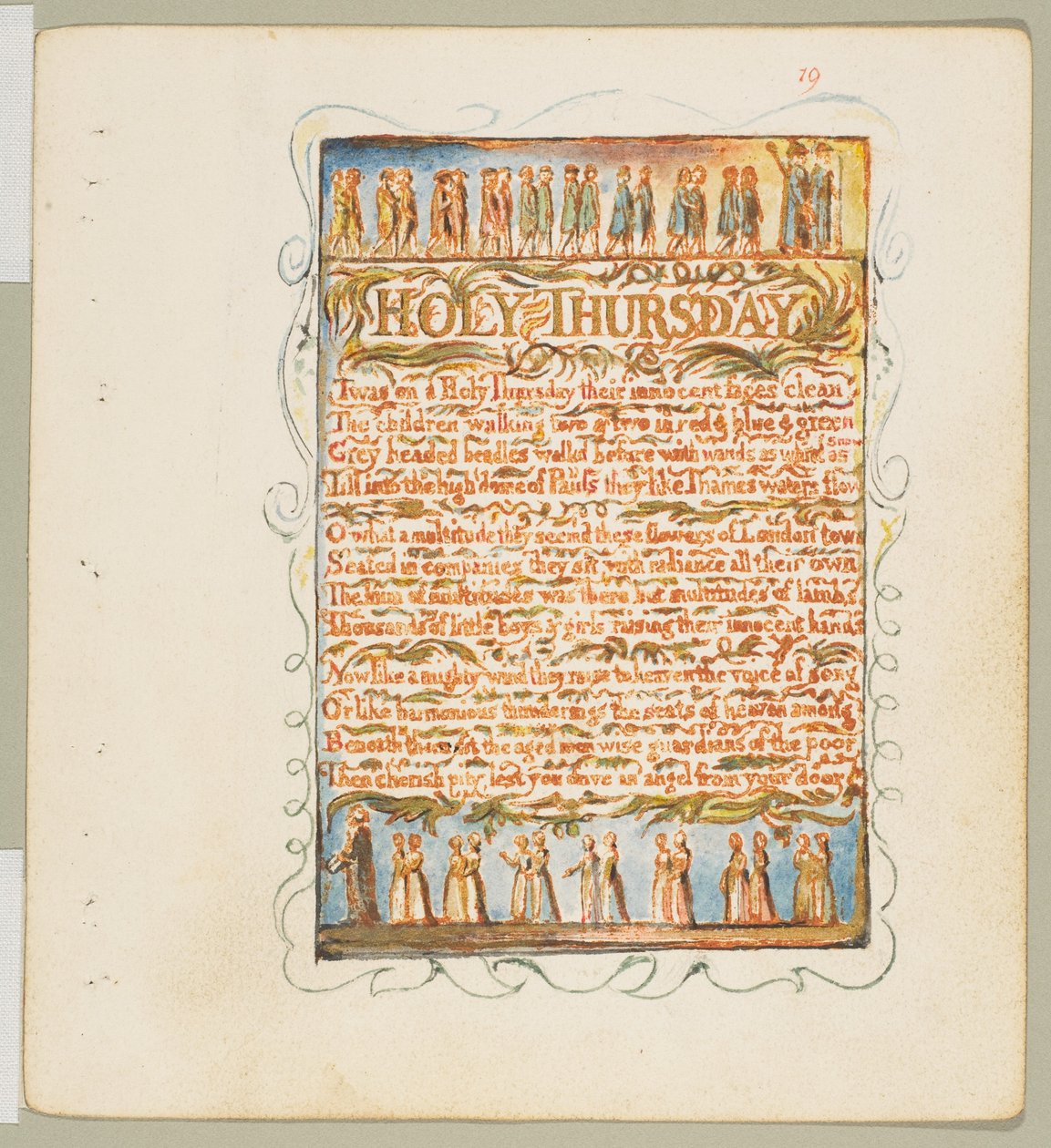 Sånger om oskuld och erfarenhet: Stilla torsdag, ca. 1815. av William Blake