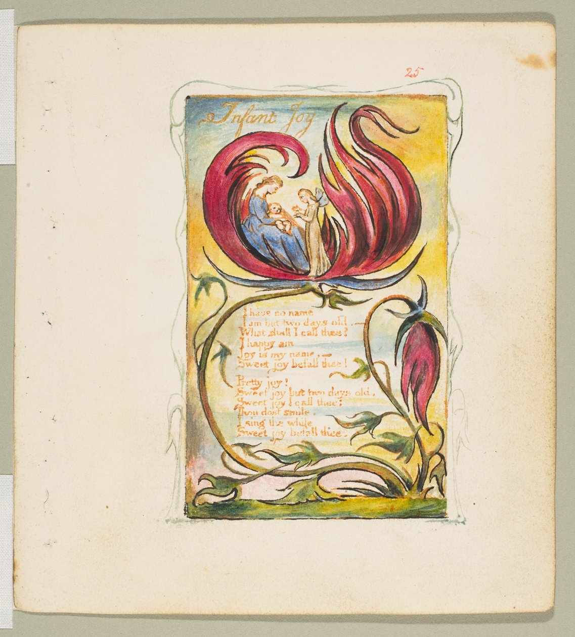 Sånger om oskuld och erfarenhet: Infant Joy, ca. 1825. av William Blake