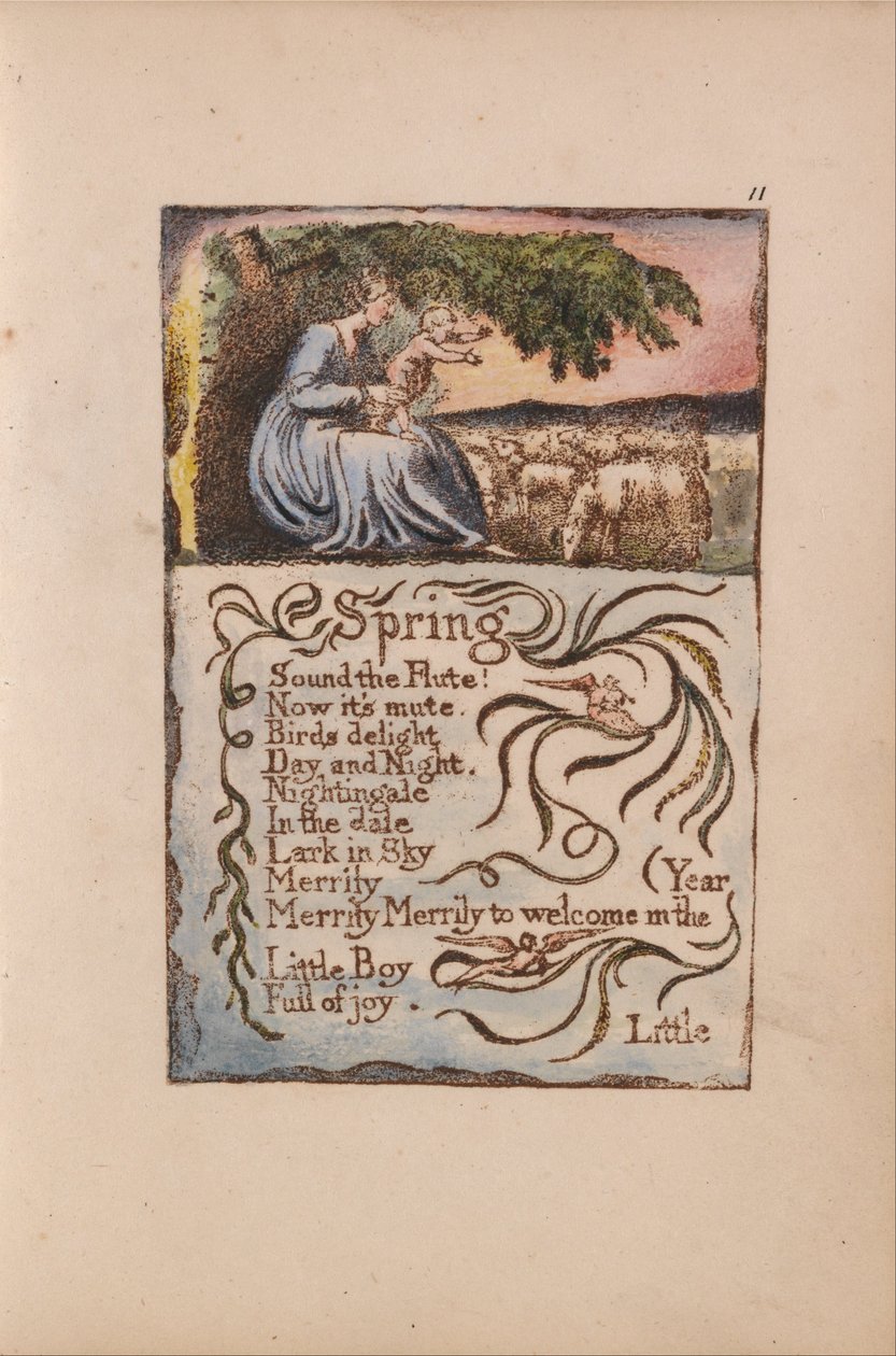 Songs of Innocence and of Experience, Plate 11, Spring (Bentley 22) av William Blake