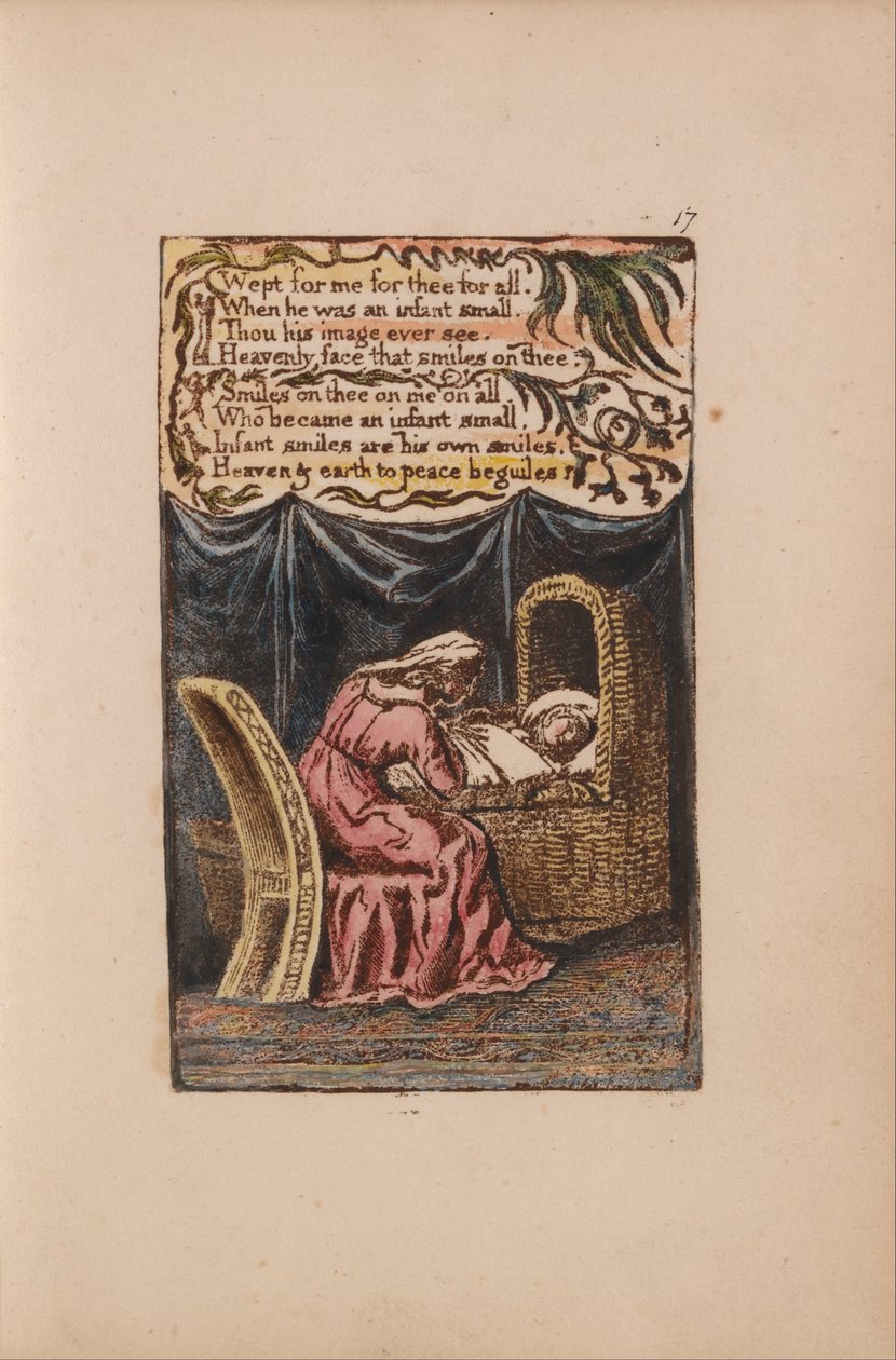 Songs of Innocence and of Experience, Plate 17, A Cradle Song (Bentley 17) av William Blake