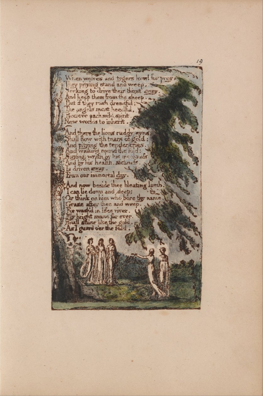 Sånger av oskuld och erfarenhet, platta 19, natt (Bentley 21) av William Blake