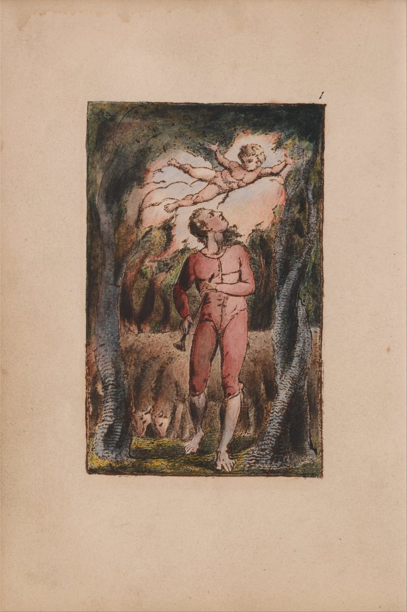 Songs of Innocence and of Experience, Plate 1, Innocence Frontispice (Bentley 2) av William Blake