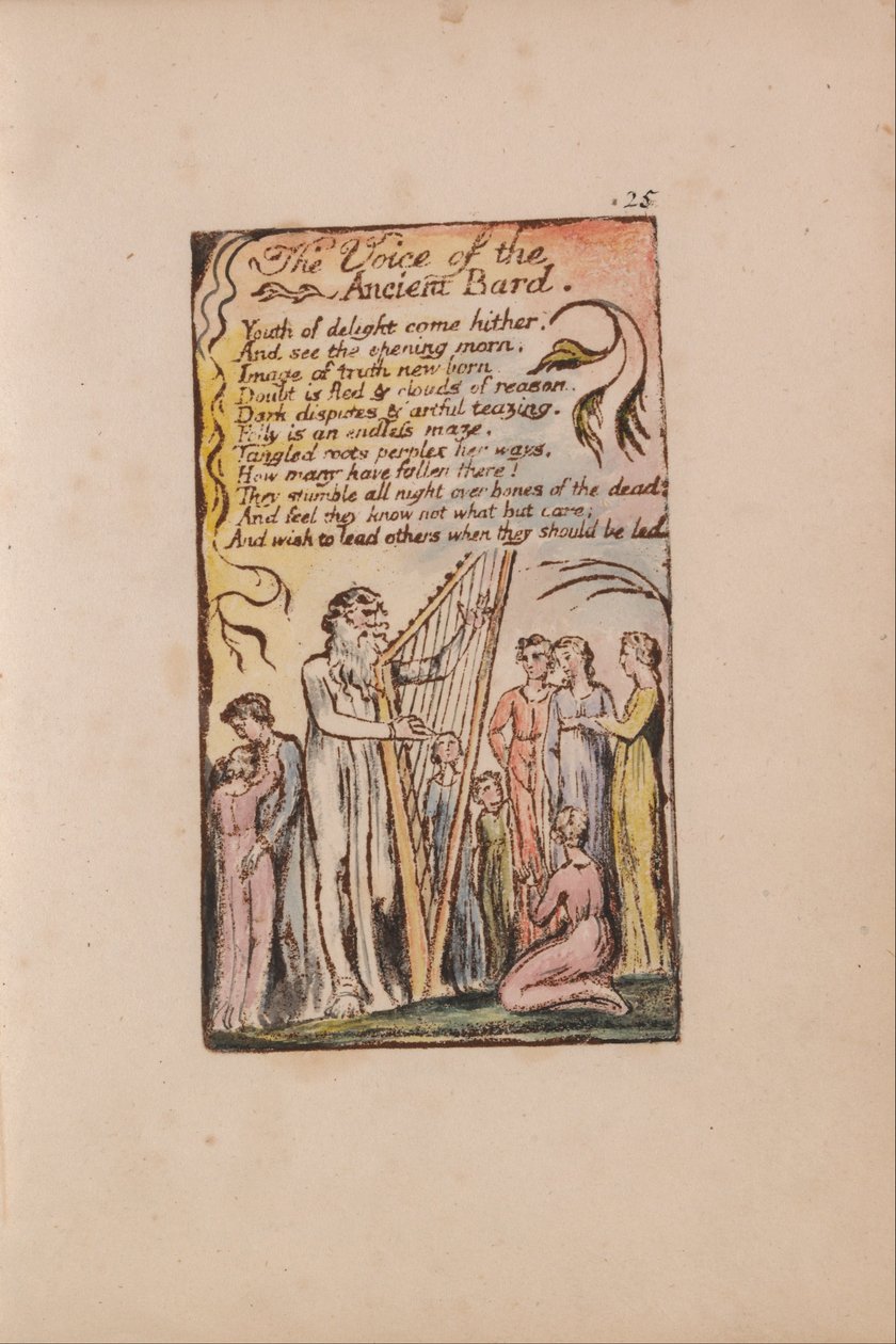 Songs of Innocence and of Experience, tavla 25, The Voice of the Ancient Bard (Bentley 54) av William Blake