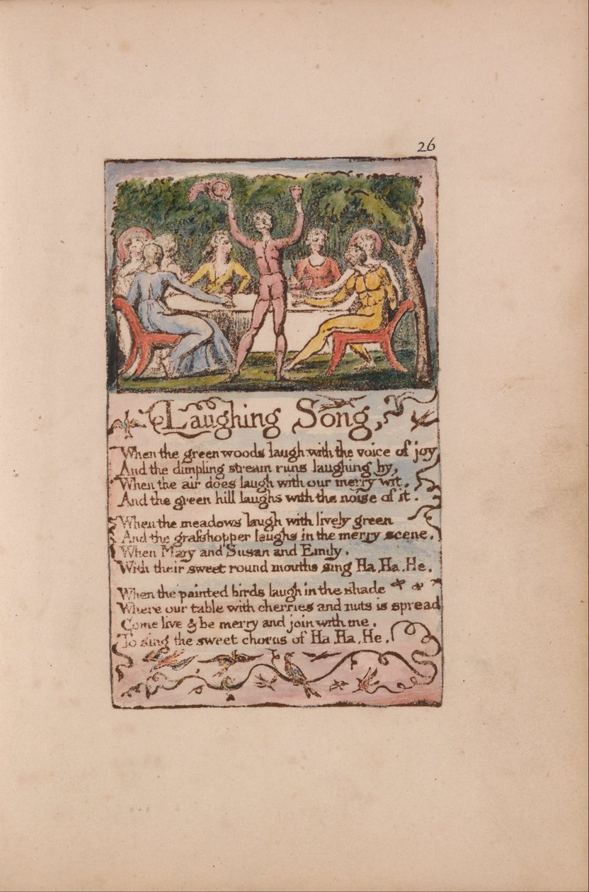 Songs of Innocence and of Experience, Plate 26, Laughing Song (Bentley 15) av William Blake