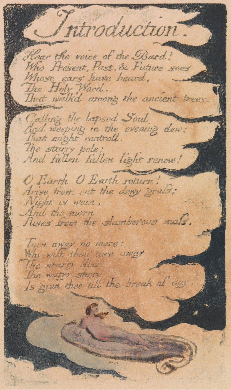 Songs of Innocence and of Experience, platta 34, introduktion (Bentley 30) av William Blake
