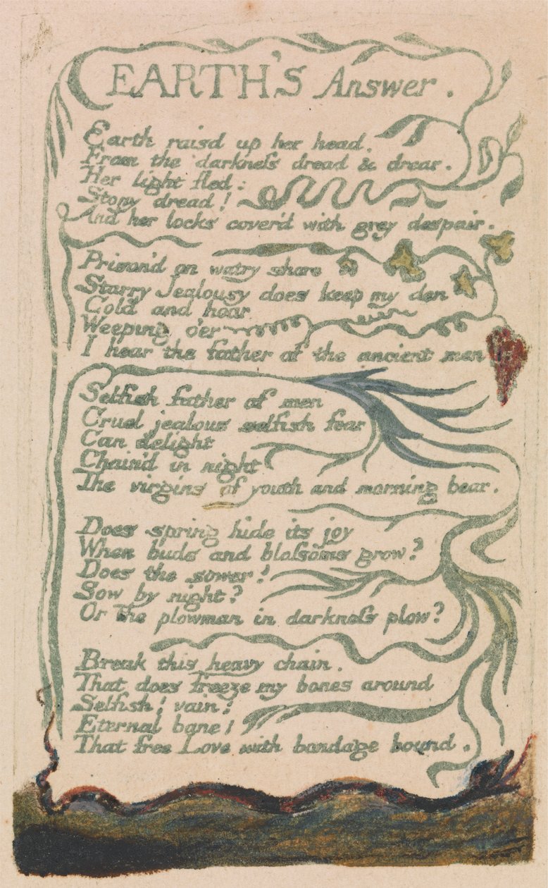 Songs of Innocence and of Experience, tavla 35, "Earth