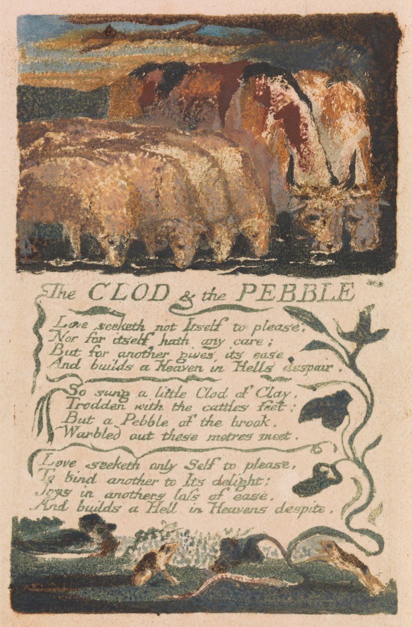 Songs of Innocence and of Experience, Plate 36, "The Clod and the Pebble" (Bentley 32) av William Blake