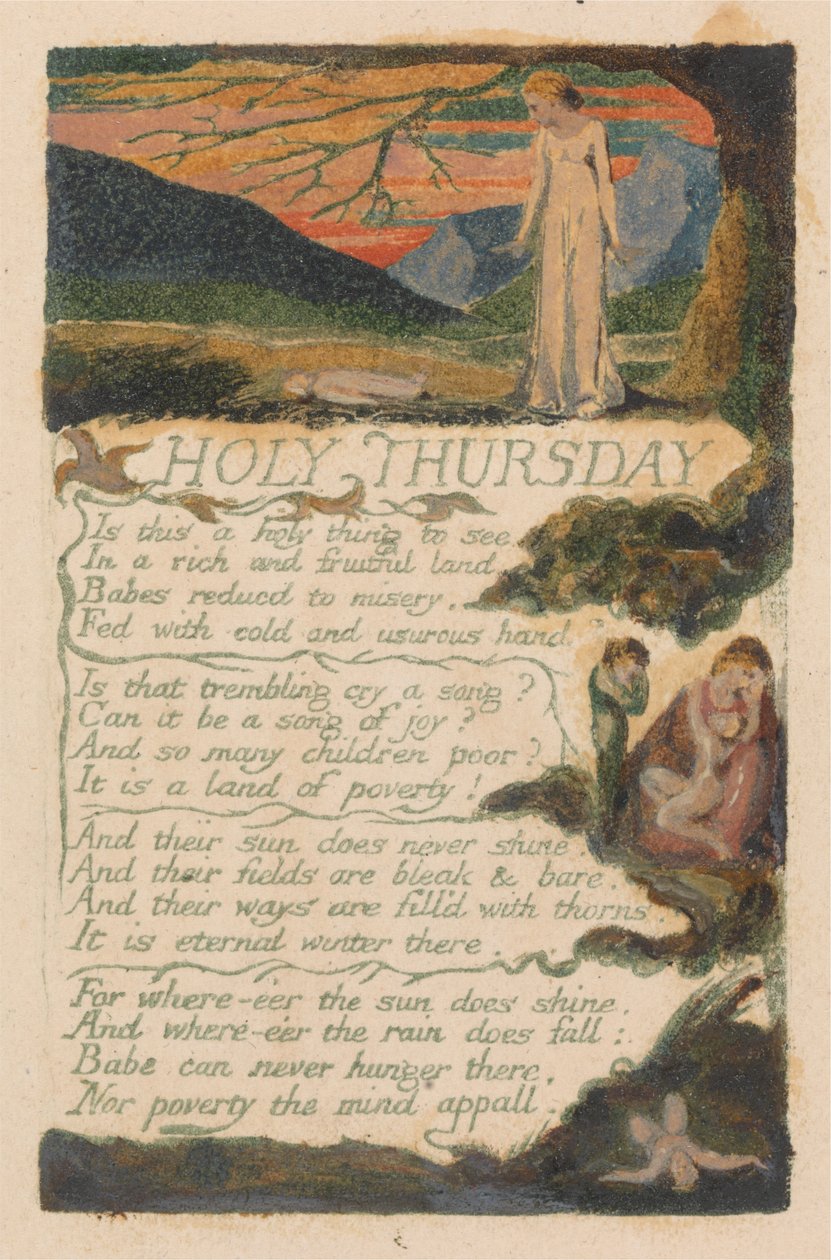 Songs of Innocence and of Experience, tavla 38, "Holy Thursday" (Bentley 33) av William Blake