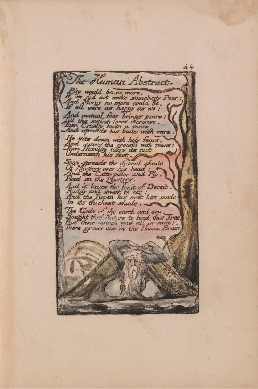 Songs of Innocence and of Experience, Plate 44, The Human Abstract (Bentley 47) av William Blake