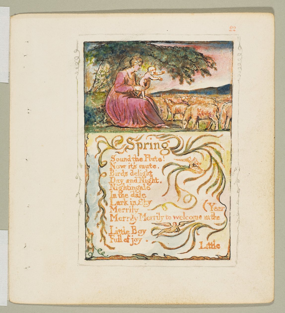 Sånger om oskuld och erfarenhet: Våren, ca. 1825. av William Blake