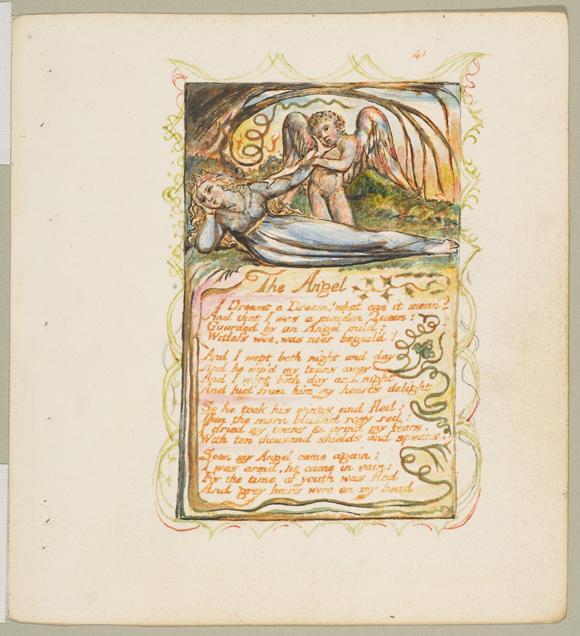 Sånger om oskuld och erfarenhet: Ängeln, ca. 1825. av William Blake