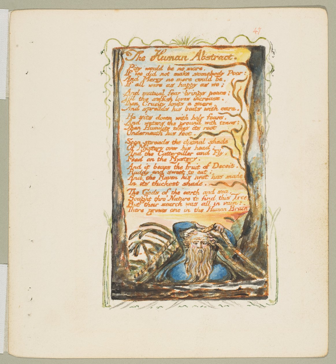 Songs of Innocence and Experience: The Human Abstract, ca. 1825. av William Blake