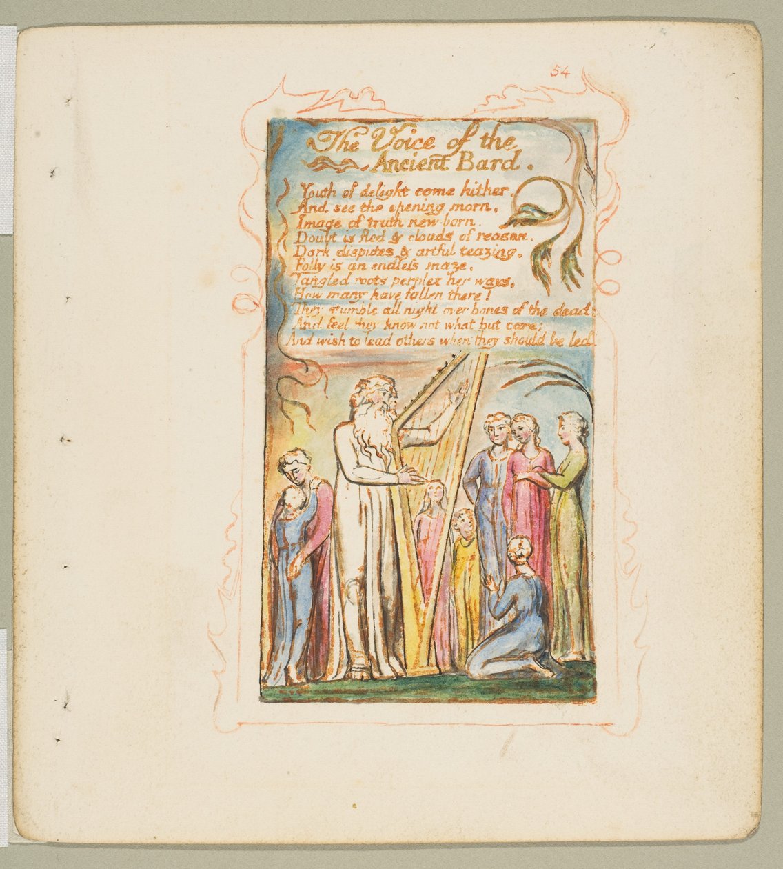 Songs of Innocence and Experience: Voice of the Ancient Bard, ca. 1825. av William Blake