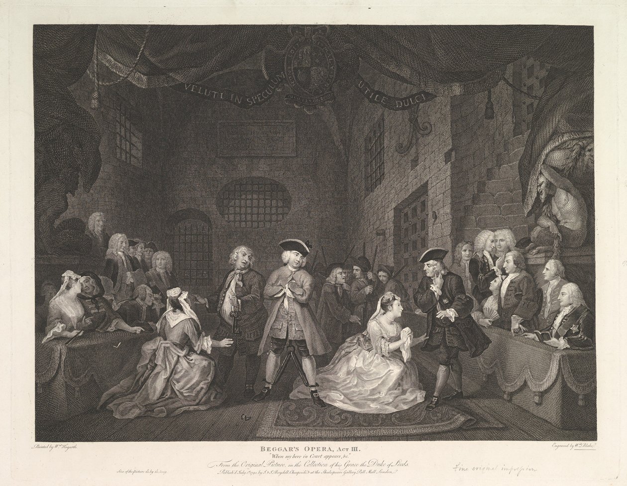 The Beggars Opera, Akt III, 1 juli 1790. av William Blake