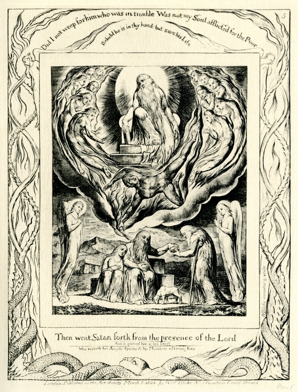 The Book of Job2:7 illustrerad av William Blake av William Blake