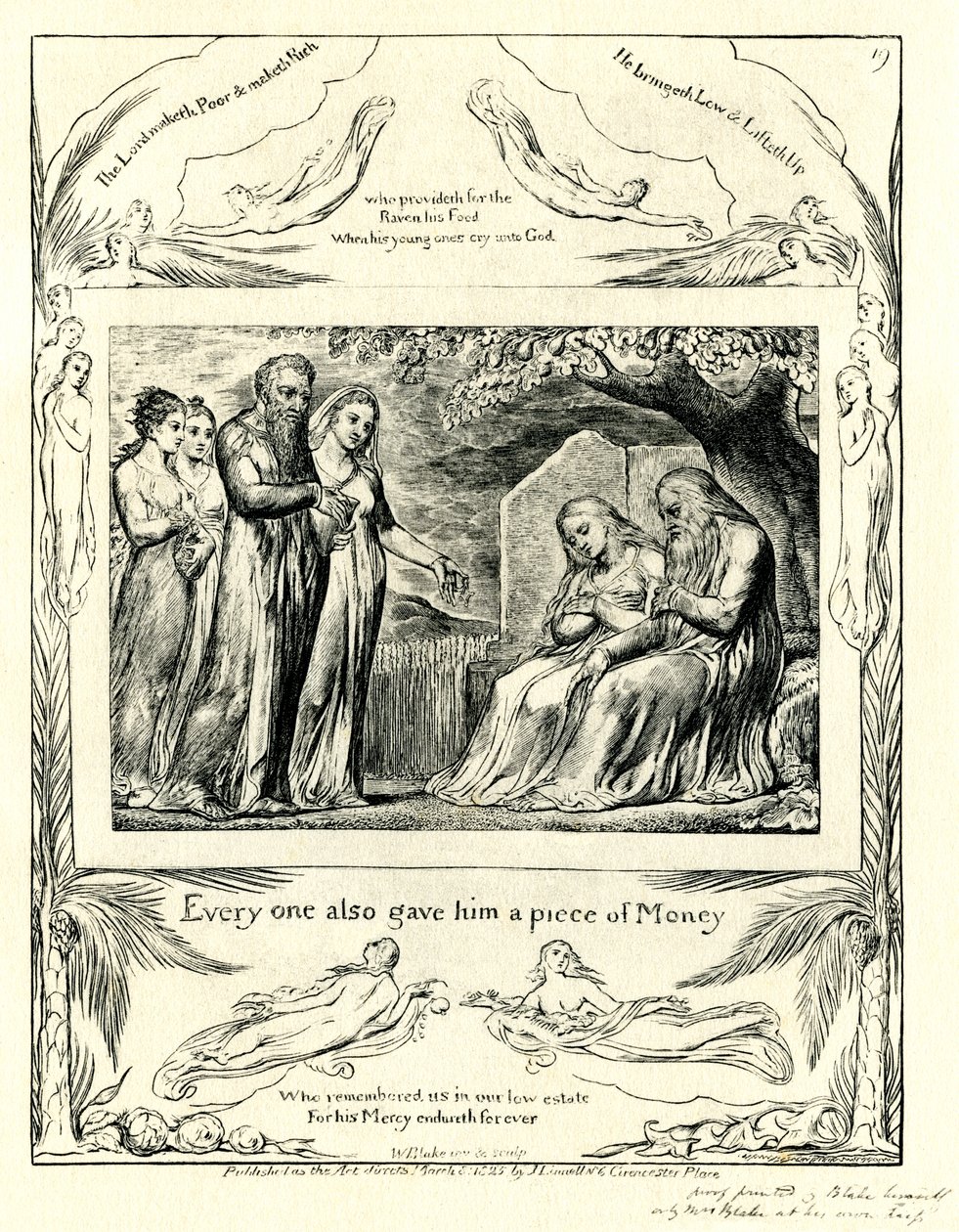 The Book of Job42:11 illustrerad av William Blake av William Blake