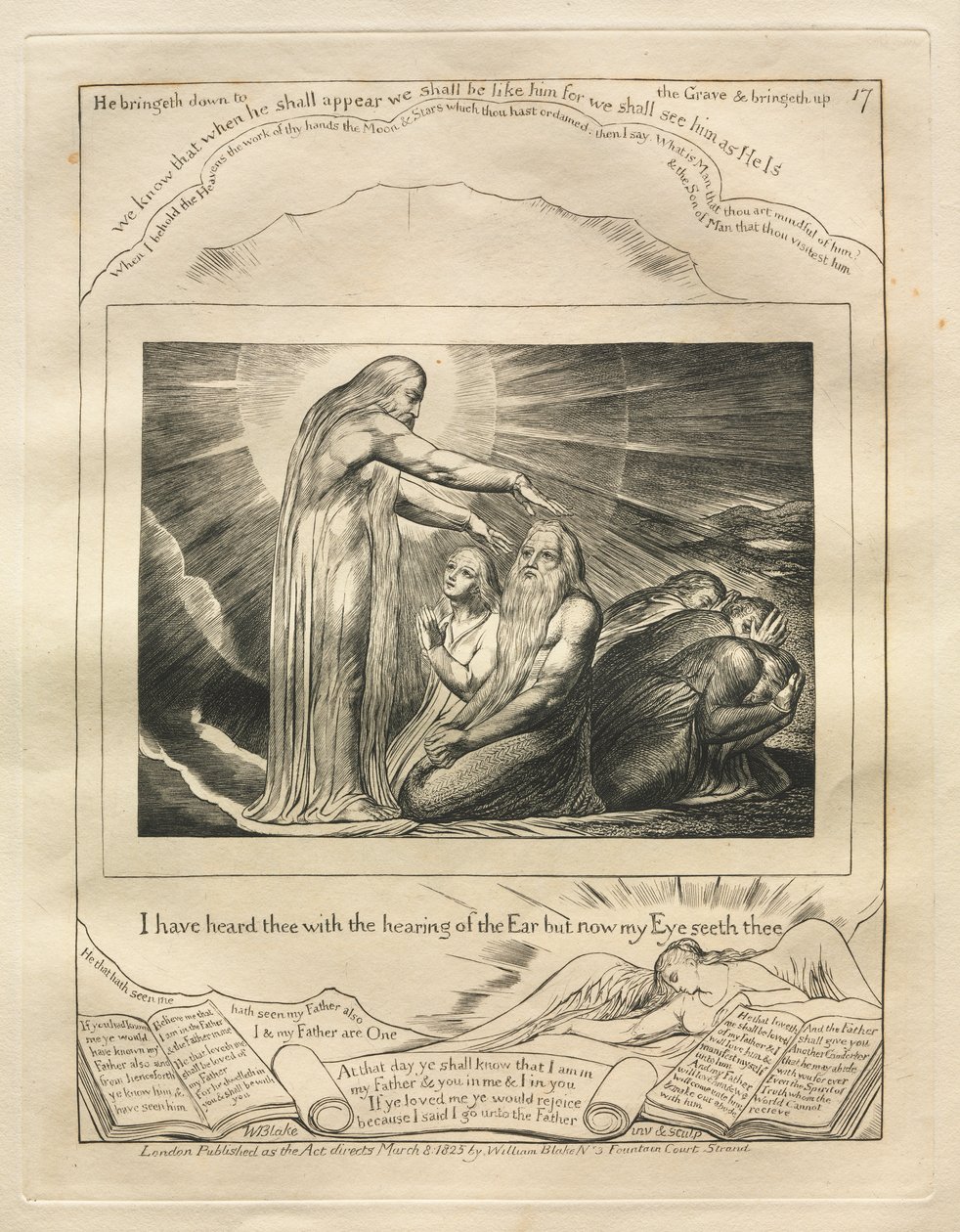 Jobs bok: Pl. 17, jag har hört dig med örat, men nu ser mitt öga dig av William Blake