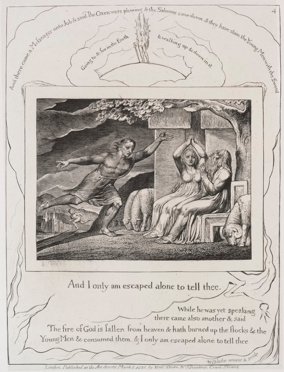 Jobs bok: Pl. 4, och jag är bara ensam för att berätta för dig av William Blake