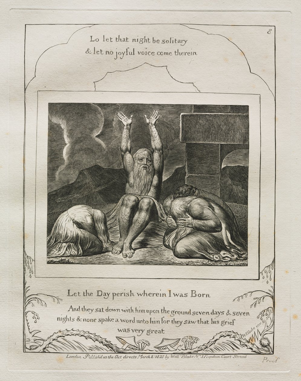 Jobs bok: Pl. 8, Låt dagen förgås då jag föddes av William Blake