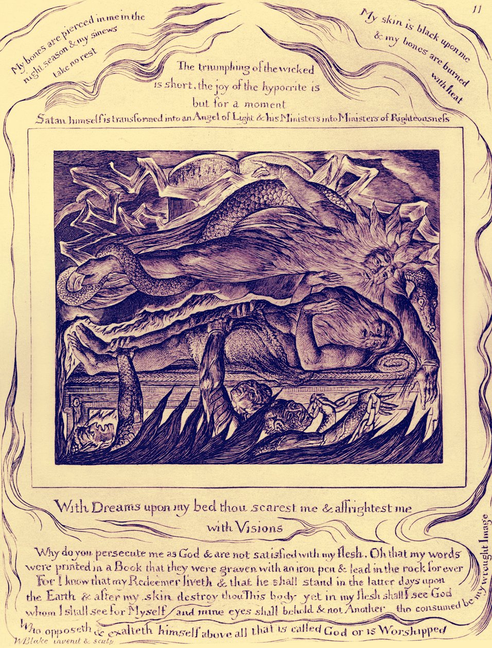 The Book of Job illustrationer av William Blake av William Blake