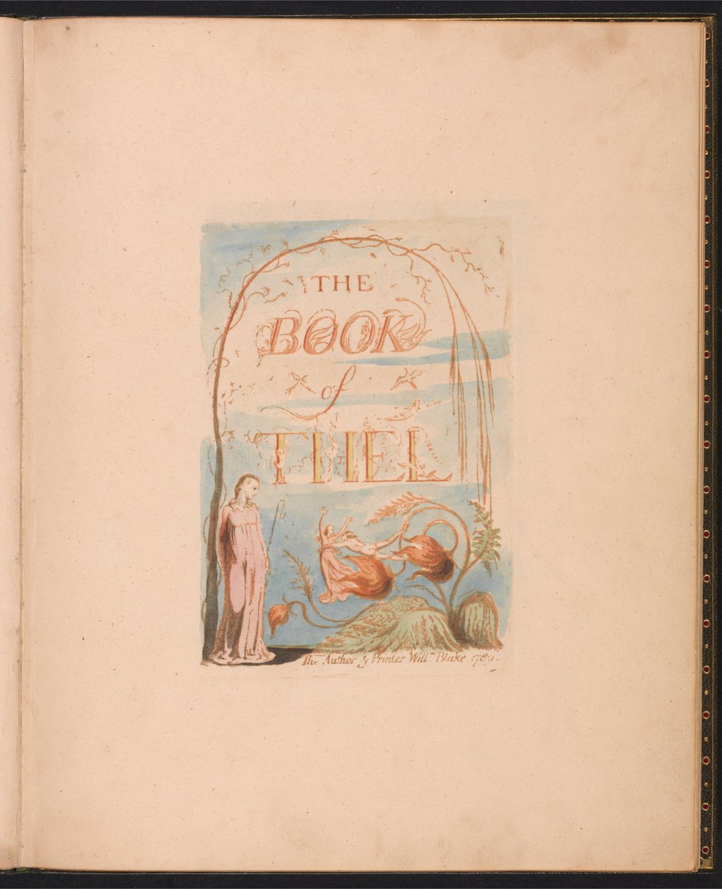Thels bok, platta 2, titelsida av William Blake
