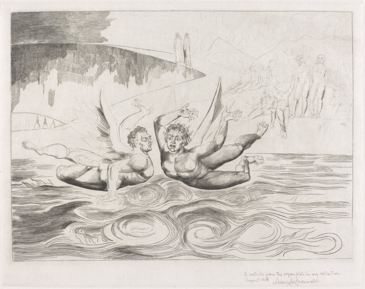 De korrupta tjänstemännens krets; djävlarna som masar varandra av William Blake