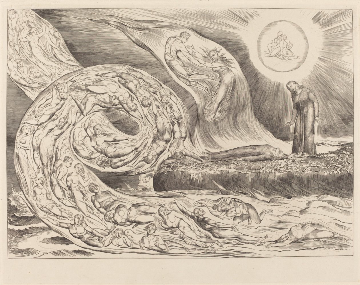 De Lustfullas Cirkel: Paolo och Francesca av William Blake