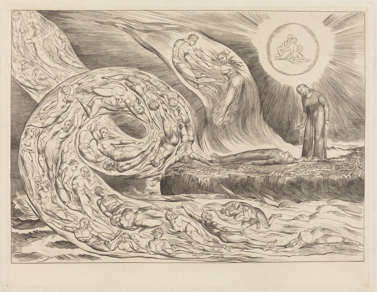 De lustfylldas krets: Paolo och Francesca av William Blake