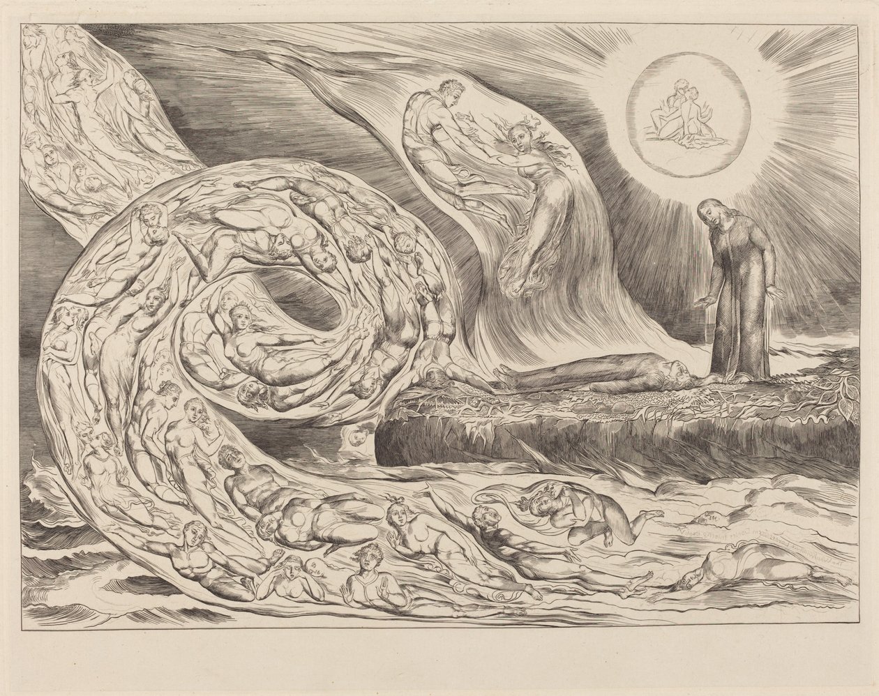De lustfylldas krets: Paolo och Francesca av William Blake