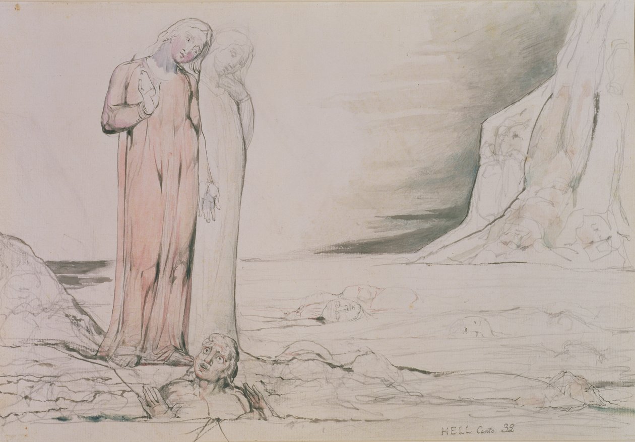 The Circle of the Traitors, illustration från Canto 32 av 
