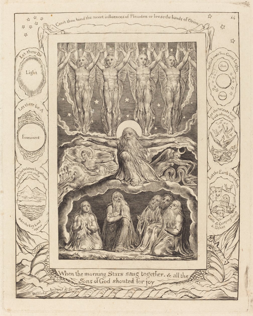 Skapelsen, 1825. av William Blake