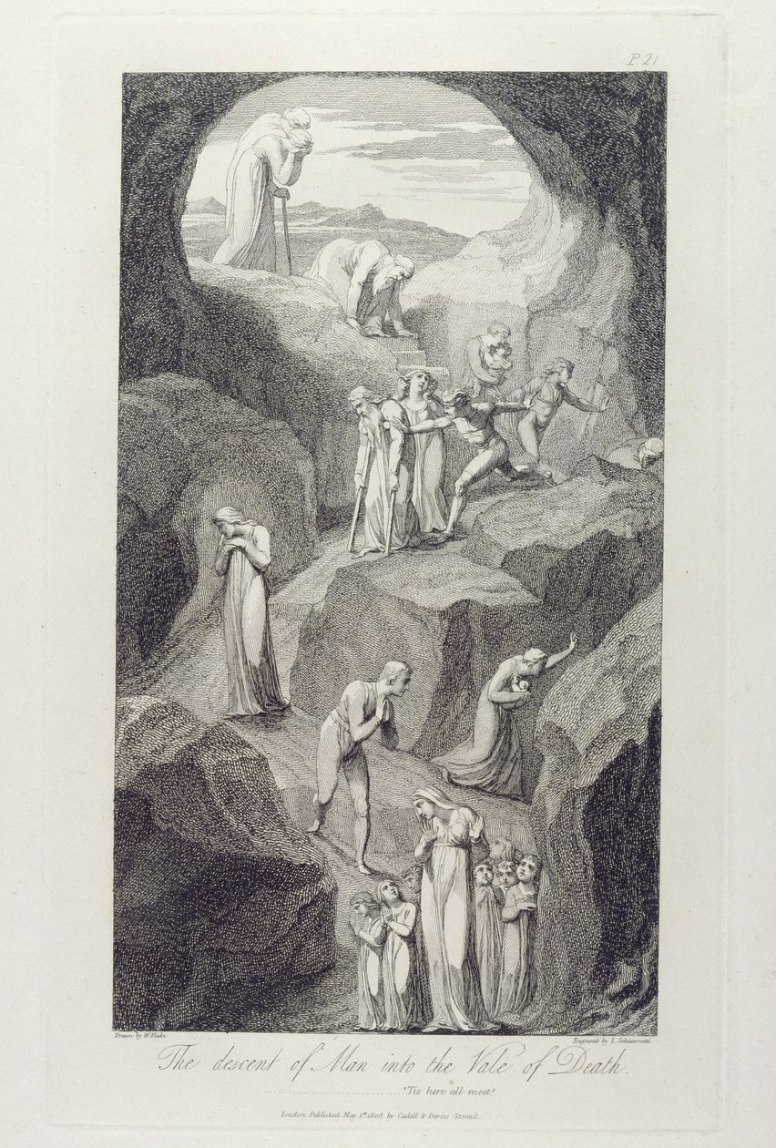 The Descent of Man into the Vale of Death, pl.8, illustration från 