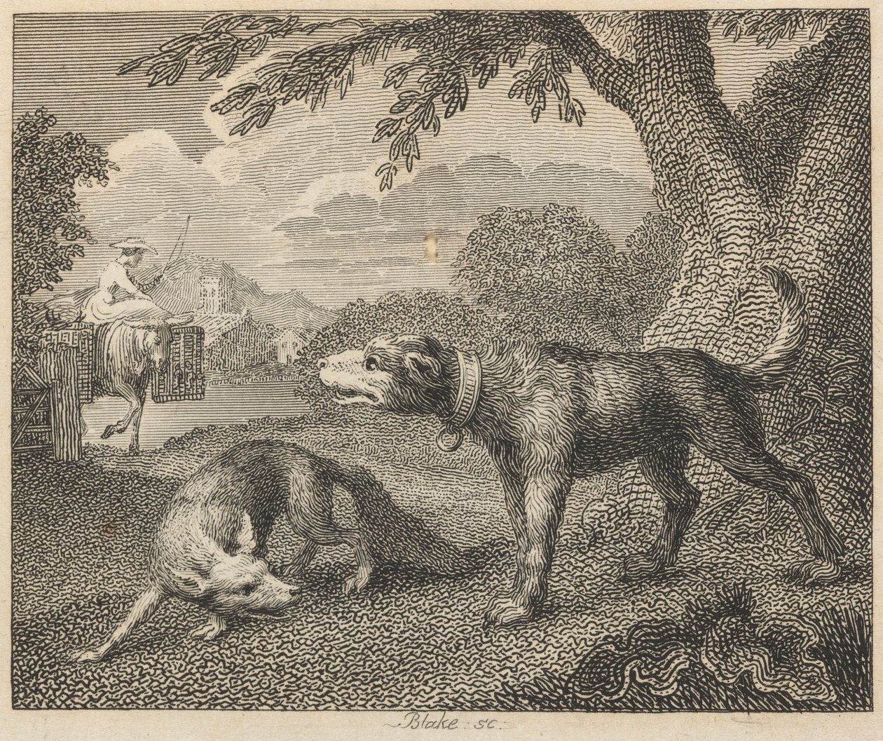 Hunden och räven av William Blake