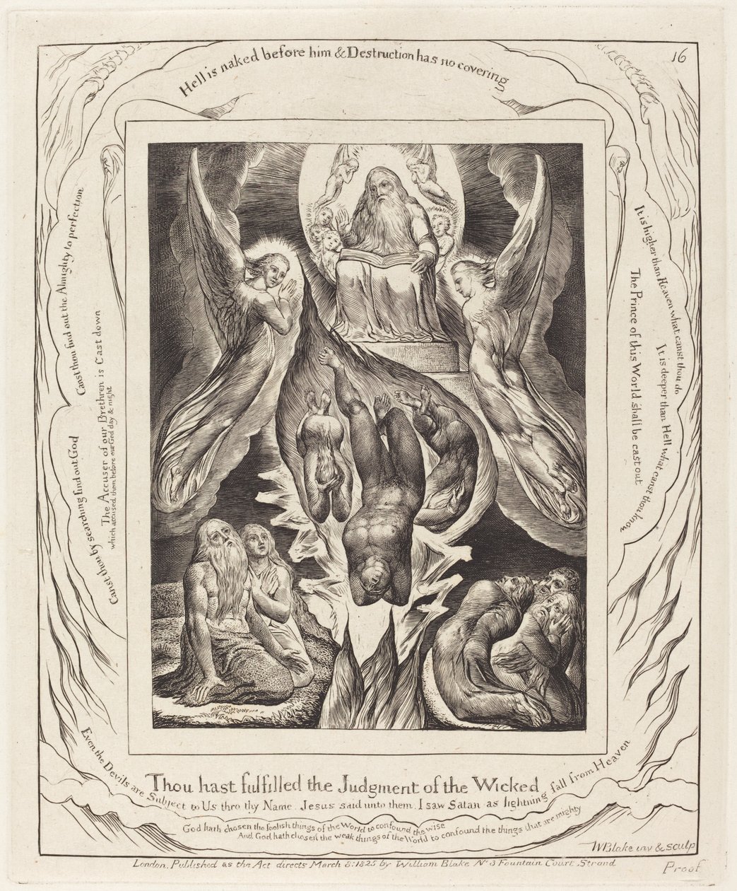 Satans fall av William Blake