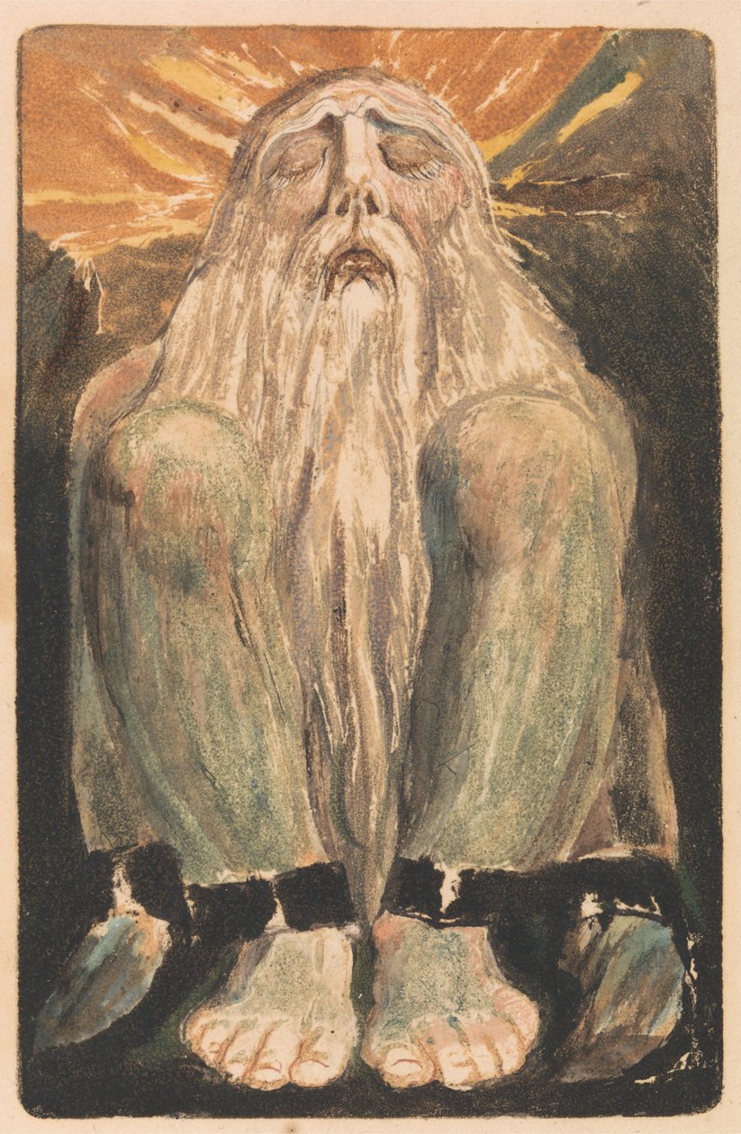 Urizens första bok, tavla 12 (Bentley 22) av William Blake