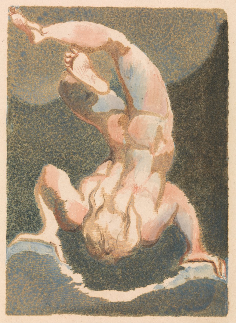 Urizens första bok, tavla 14 (Bentley 14) av William Blake