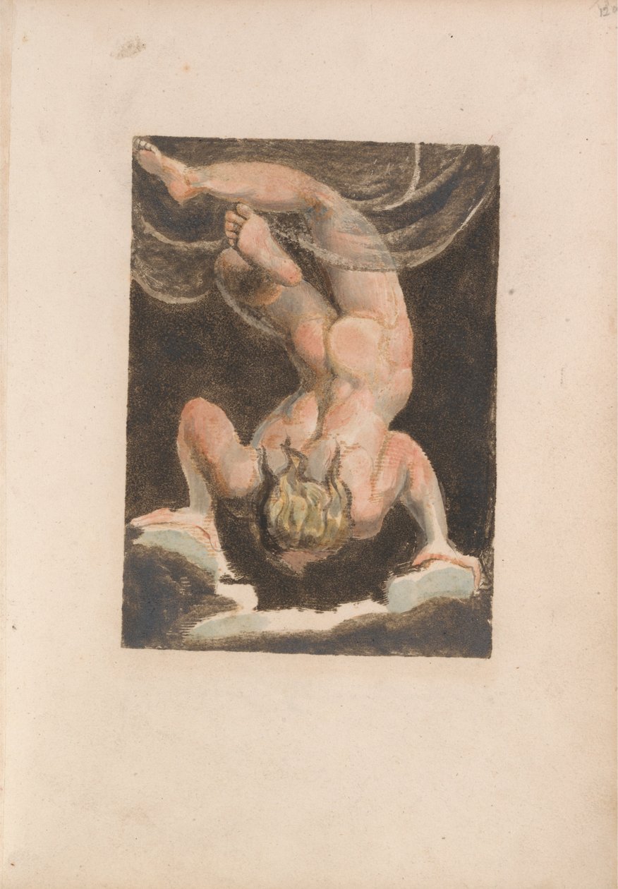 Urizens första bok, tavla 15 (Bentley 14) av William Blake