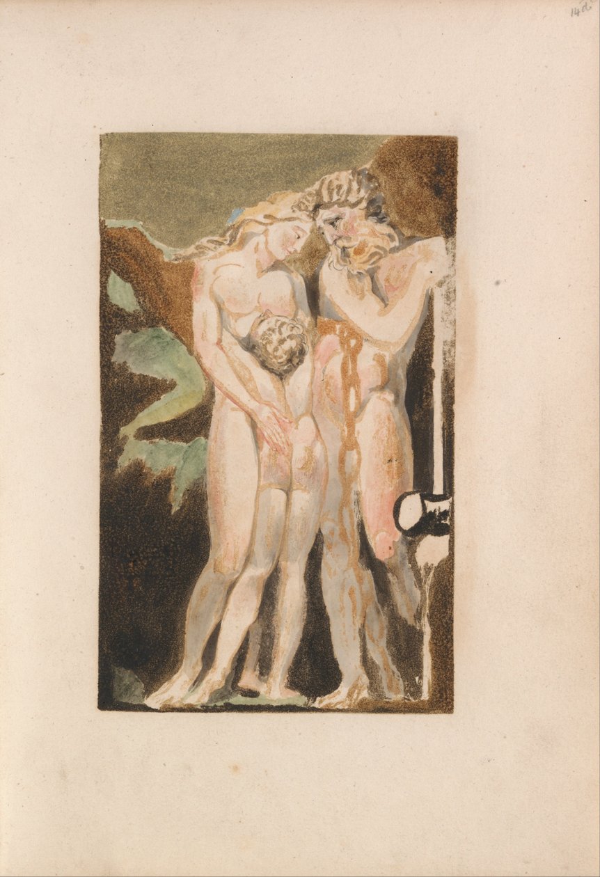 Urizens första bok, tavla 18 (Bentley 21) av William Blake