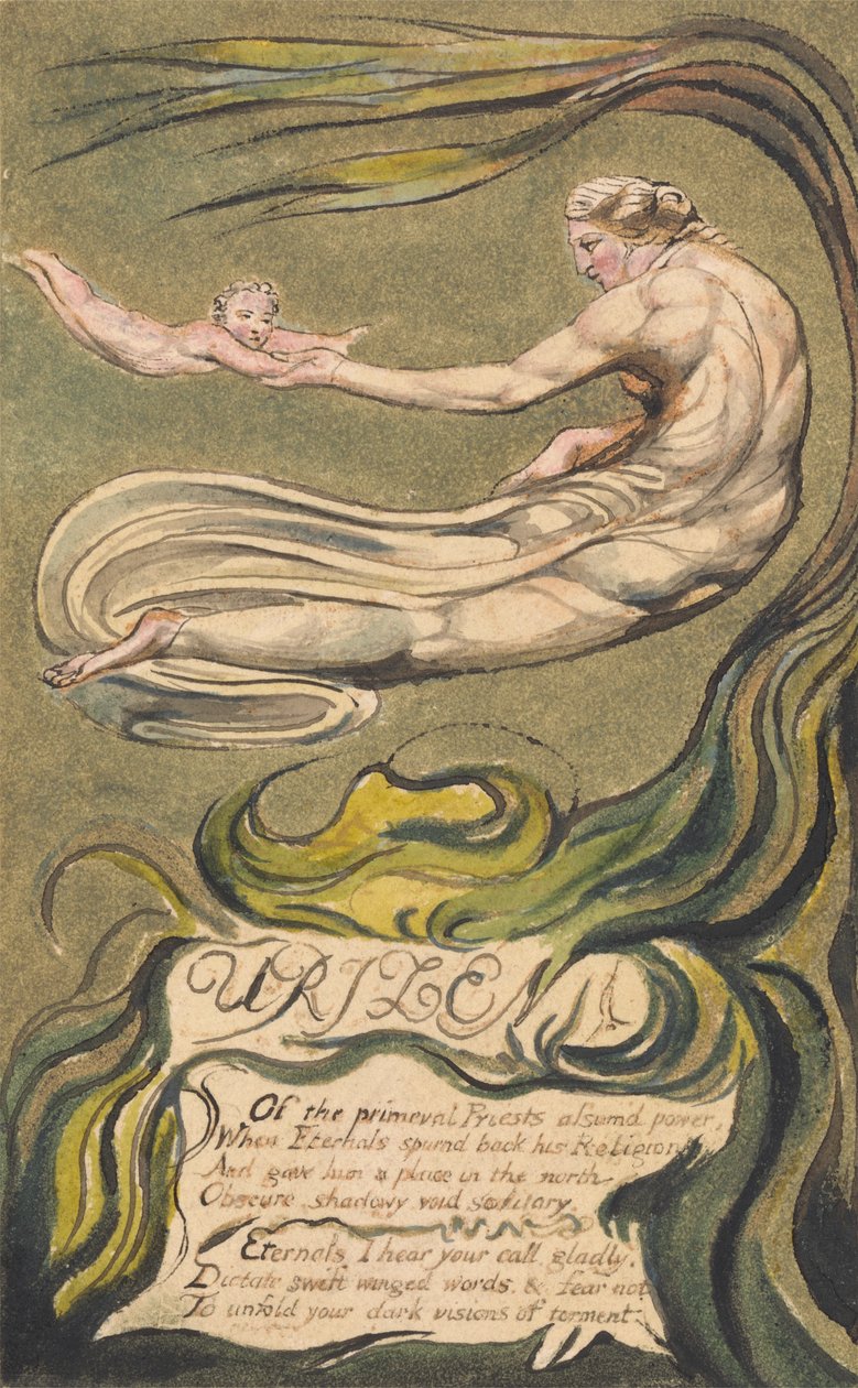 Urizens första bok, plåt 2(b), "Preludium" (Bentley 2b) av William Blake