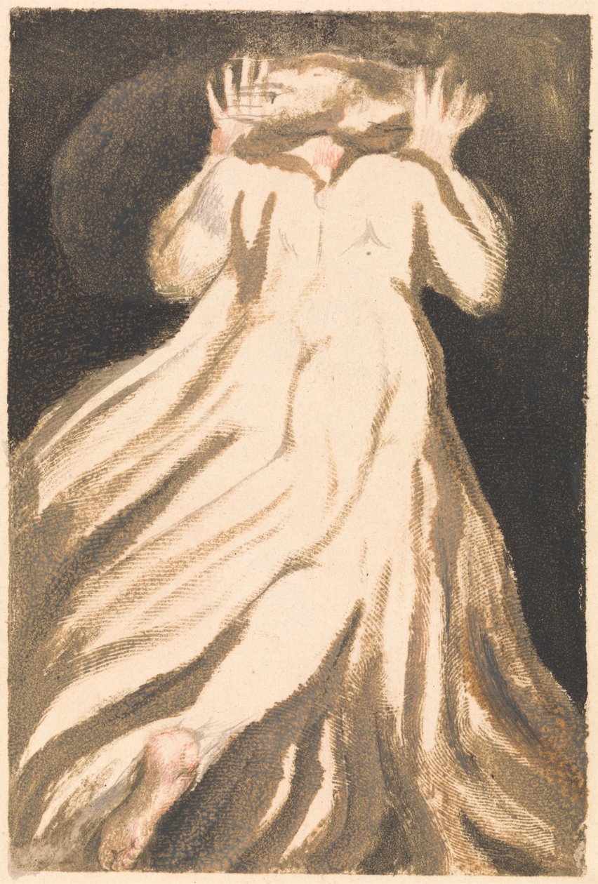 Urizens första bok, tavla 21 (Bentley 27) av William Blake