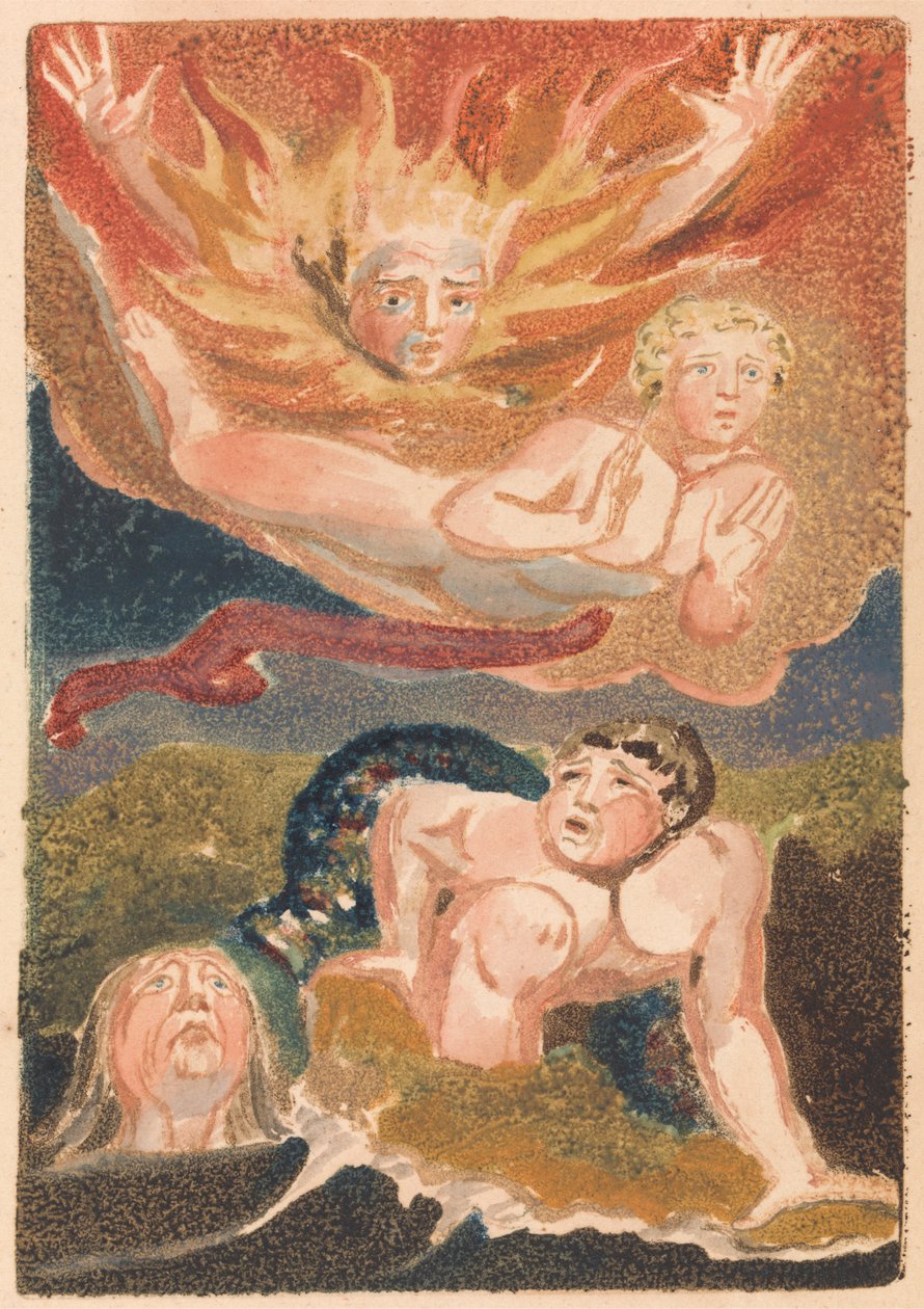 Urizens första bok, tavla 22 (Bentley 24) av William Blake