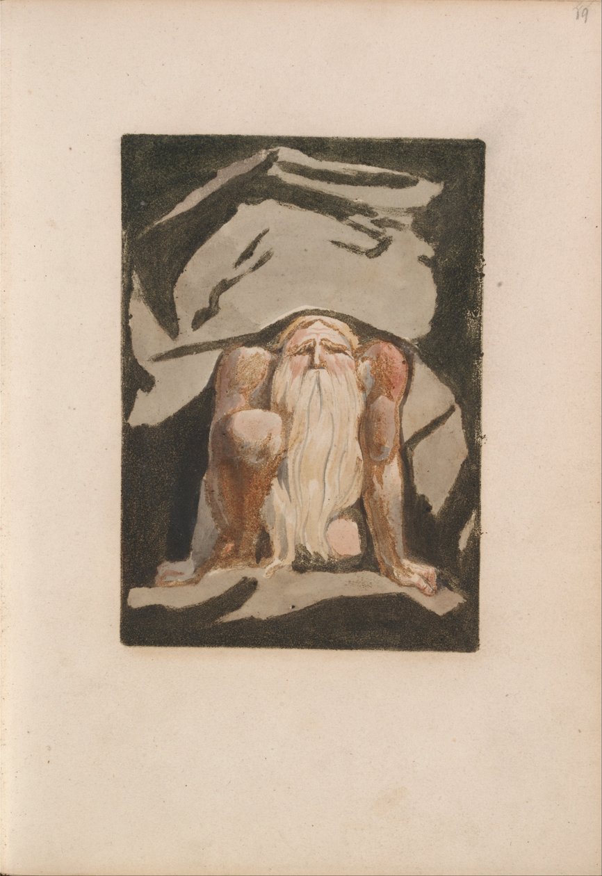Urizens första bok, tallrik 23 (Bentley 9) av William Blake